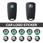 Car Sticker 2026 Hot 14mm Car Remote Key Sticker Aluminum Emblem Decal For Skoda Octavia Kodiaq Fabia Derivati Yeti Enyaq A7 Sup - Image 2