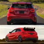 A45 Style Rear Roof Spoiler Replace For 2013-2018 Mercedes W176 A-Class A200 A180 Carbon Fiber Look Trunk Lid Spoiler Magickit - Image 2