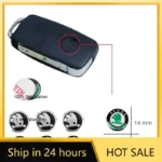 Car Sticker 2026 Hot 14mm Car Remote Key Sticker Aluminum Emblem Decal For Skoda Octavia Kodiaq Fabia Derivati Yeti Enyaq A7 Sup