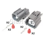 1 Set 2 Ways Parts 6181-0070 AC Assembly Car Horn Male Female Docking Connectors Auto Speaker Wire Socket For Honda 6189-0129