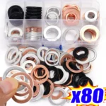 Auto Oil Pan Drain Plug Washer Seal Ring Assortment Kit Copper/ Aluminum/ Rubber M10 M12 M14 M16 M18 Car Motorcycle Repair Parts