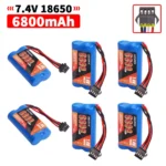SM-4P Plug 7.4V 6800mah 18650 LI-ION Battery with for car model water bullet guns toys parts RC toys Boat Spare Parts 2S battery - Image 3