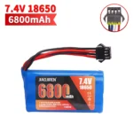 SM-4P Plug 7.4V 6800mah 18650 LI-ION Battery with for car model water bullet guns toys parts RC toys Boat Spare Parts 2S battery - Image 2