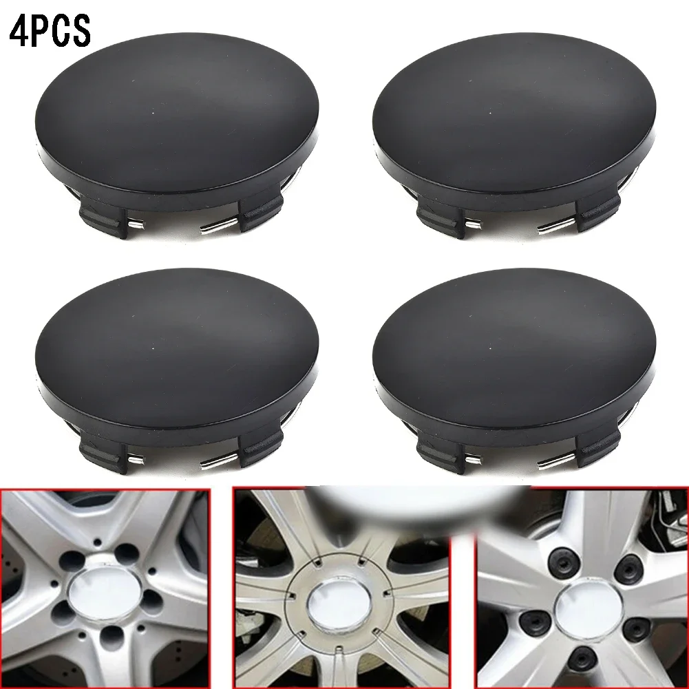 kf-Se1ecbd9bb21c4f09b10209d2944a383e2 4 pcs 60mm ABS Black / Silver Universal Car Wheel Hub Center Cap Cover For Most Cars Trucks Wheels Tires & Parts Wear Parts - Image 1