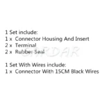 1 Set 2 Pin Auto Parts 6189-0100 Car Electrical Wiring Cable Harness Plastic Housing Socket AC Assembly Waterproof Connector - Image 5